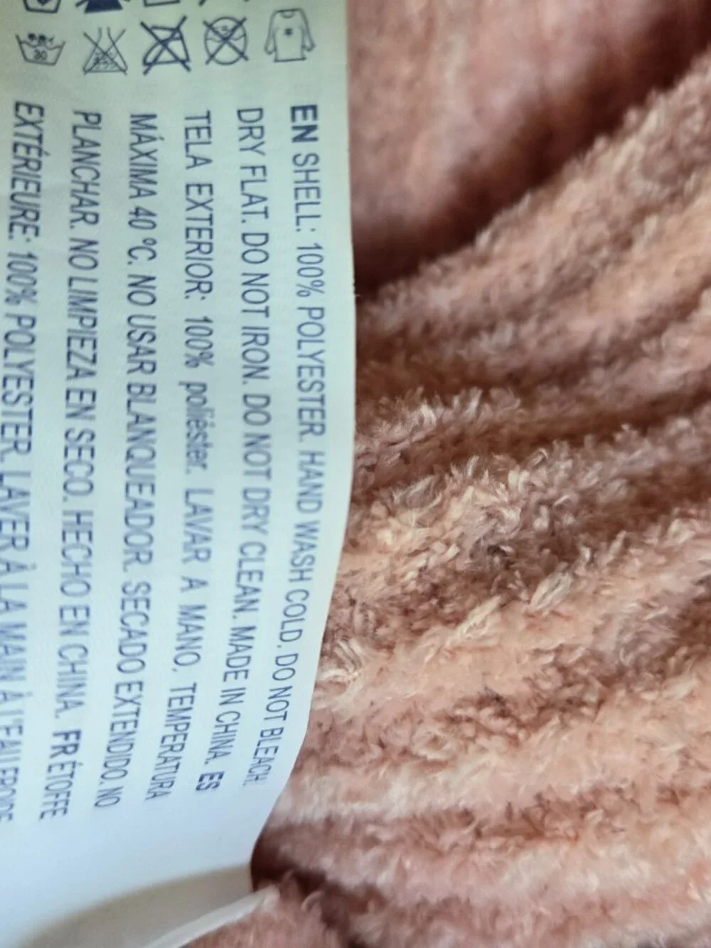 Forever 21 Juniors Size L Peach Ribbed Cropped Sweater Long Sleeve-CottageCore